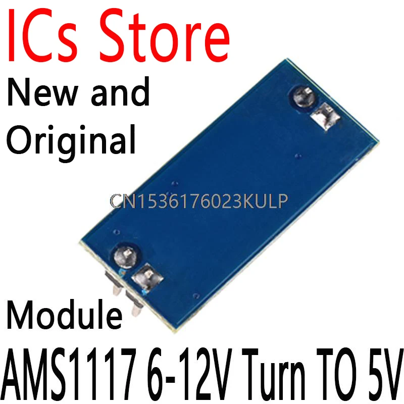 5PCS DC-DC Step Down Power Supply Module For Arduino Raspberry Pi PCB Board AMS1117-5V AMS1117 6-12V Turn TO 5V 