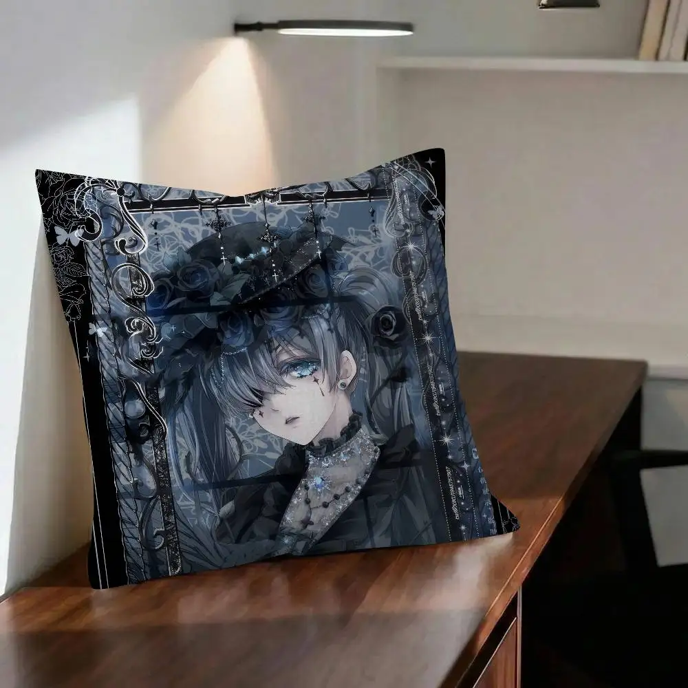 Anime B-Black B-Butler Cushion  Maple Design Cushion Cover Happy Autumn Harvest decor Holiday Decorati Pillow Cover - view 6