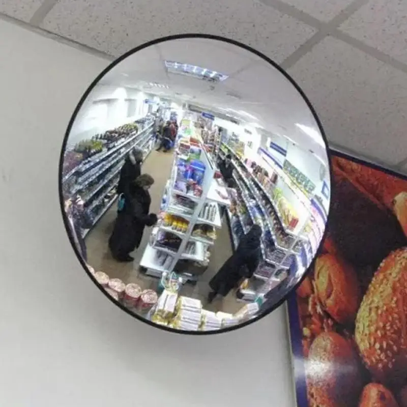 Convex Mirror Outdoor 11.8in Round Security Mirror Round Fish Eye Mirror Wide Angle Driveway Blindspot wall Mirror