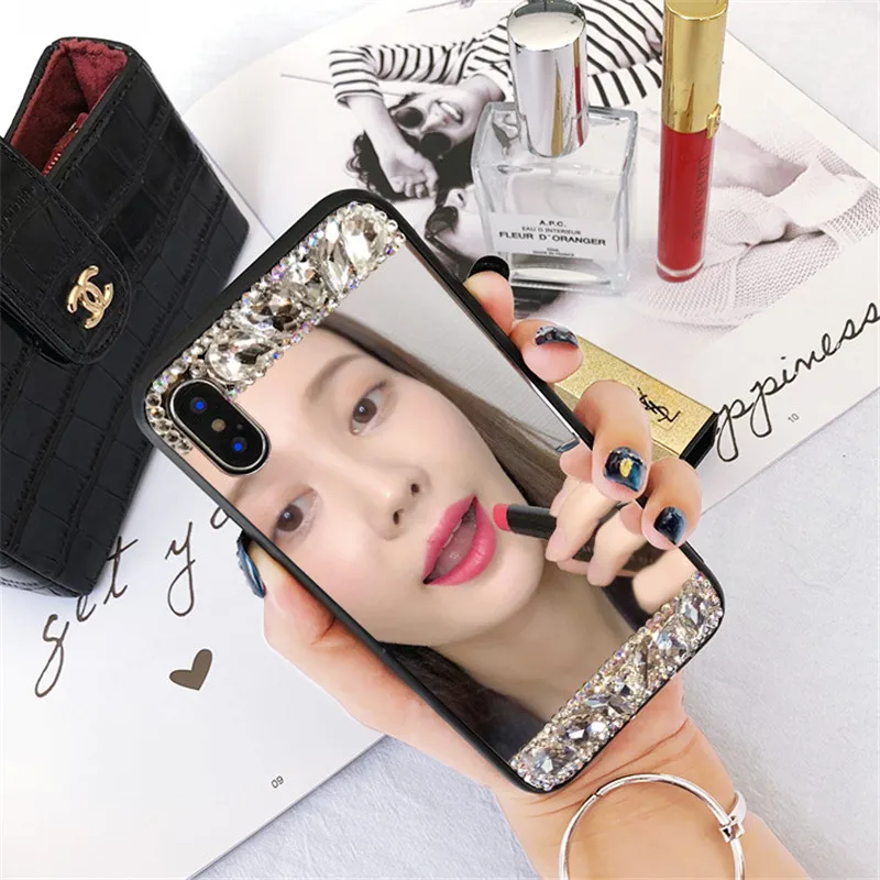 Diamond Mirror Rhinestone Phone Case For Samsung Galaxy S24 FE S23 FE S21FE A06 A16 A26 A36 A56 Note 20 Ultra Note 10 Capa