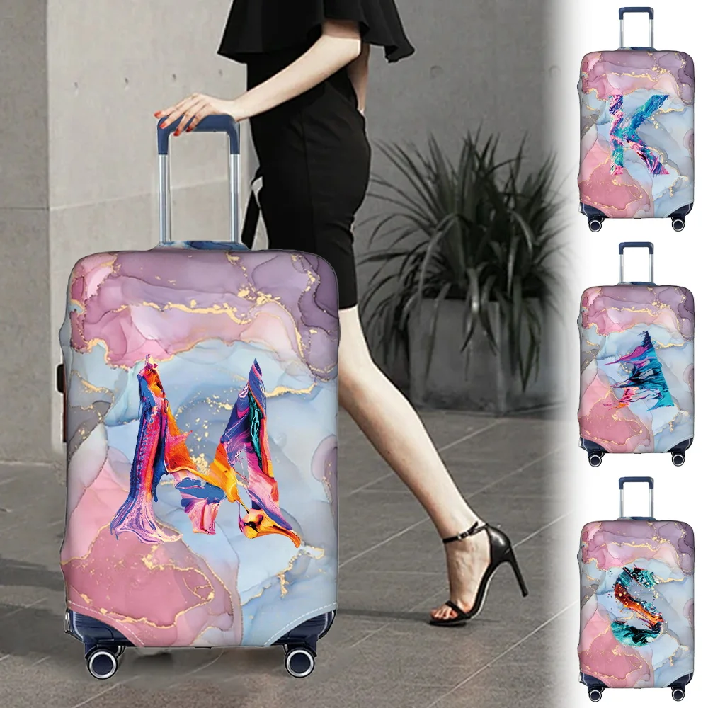 

Paint Letter Pattern Travel Storage Bag Fashion Joker Simple Elastic Trunk Lid 18-32 Inch Luggage Case Protective Case.