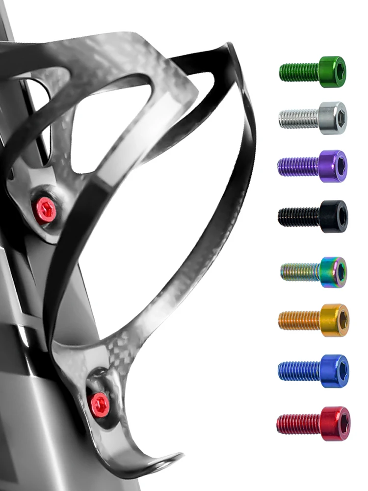AliExpress KRSEC 2pcs Bicycle Bottle Cage Screws M5×12mm Ultra-Light Stainless Steel Holder Bolts MTB Road Bicycle Accessories 8 Colors
