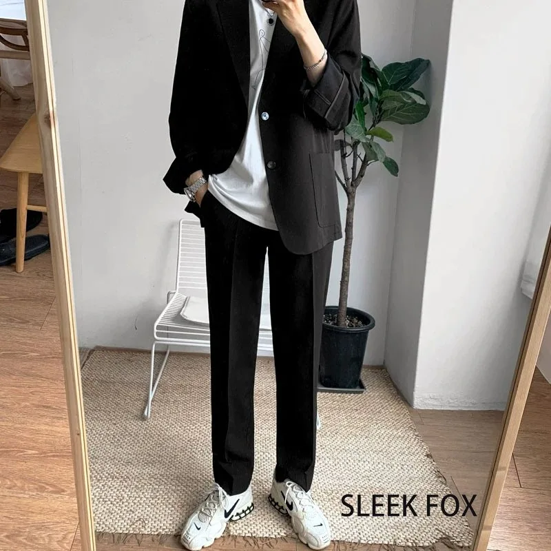 New Arrival Men's White Drapey West Pants Autumn Business Casual Trousers Lightweight Luxury Straight Leg Pants for Commuting