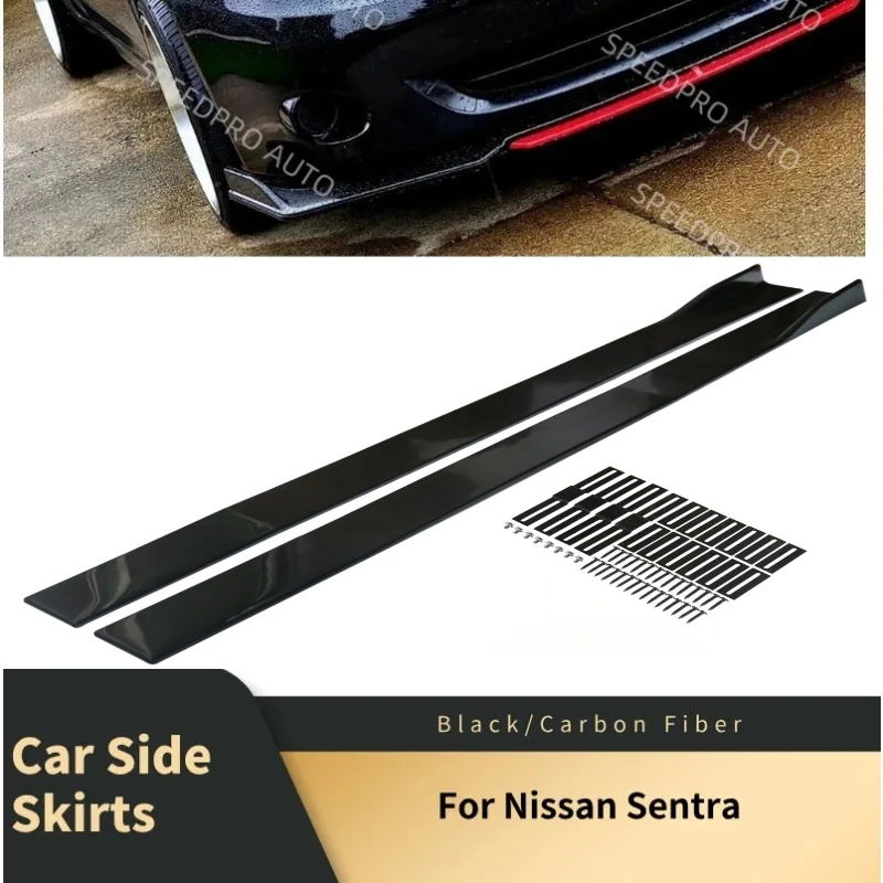 Faldones laterales para Nissan Sentra, extensión de 78.7'' para el panel divisor inferior, difusor, kit de carrocería, pieza exterior de estilo, negro