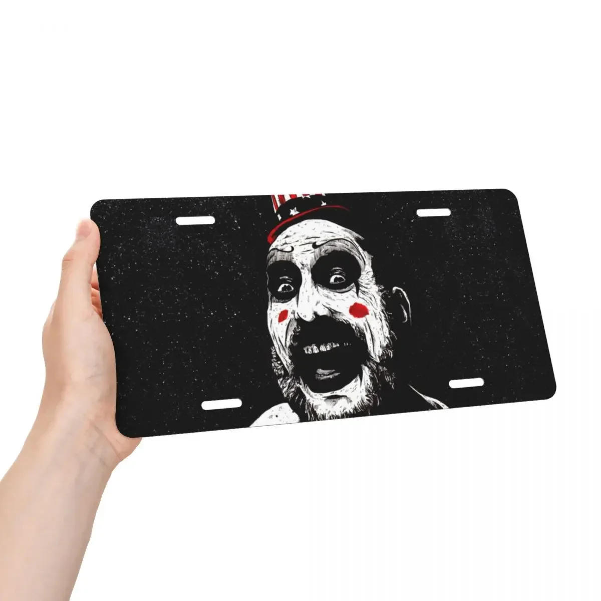 Killer Clown Family Man License Plate Cover Custom Captain Spaulding Decoration Vanity Tag Aluminum Metal License Plate Sign