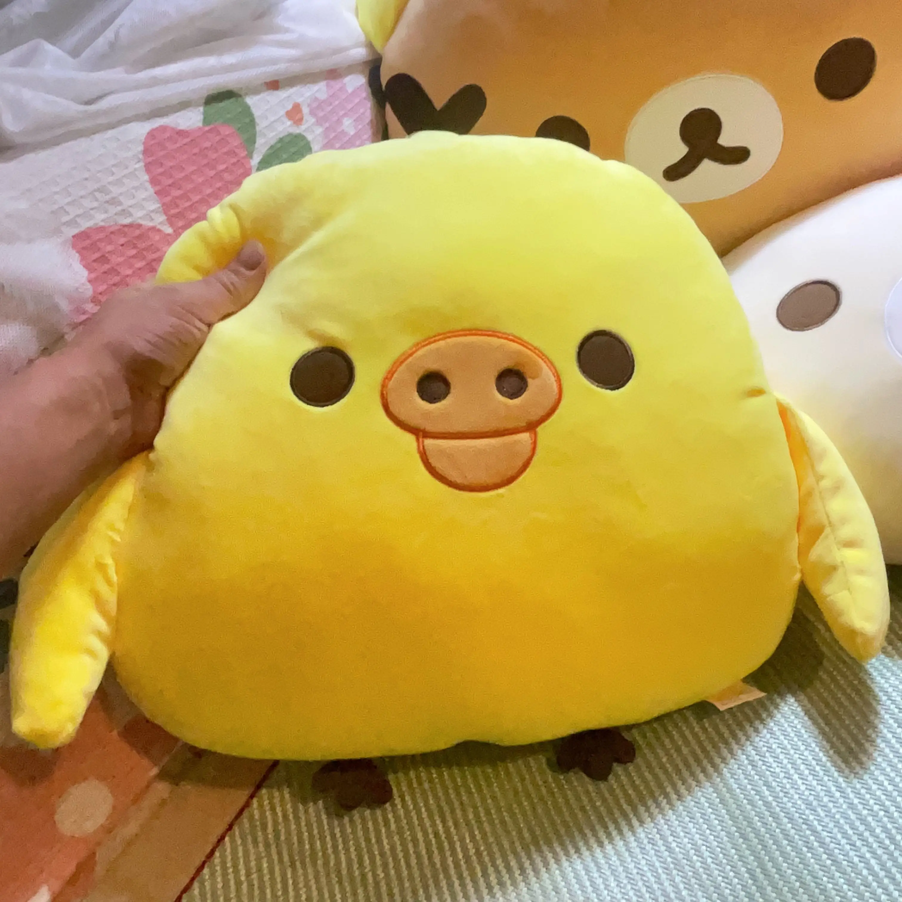 Schattig Rilakkuma Pluche Kussen Kiiroitori Gevulde Pop Mooie Anime Sofa Kussen Kawaii Animal Room Decor Verjaardagscadeautjes voor Kid