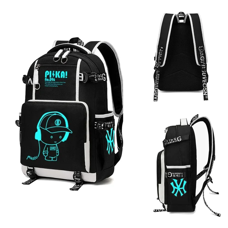 Children Backpack School Bags For Boy Girls Anime Luminous School Backpack Kids Waterproof Book Bag USB Charging SchoolBag Gift