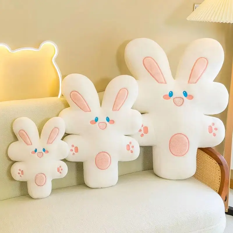 Wohlhabendes Hasenkissen, 40/80 cm, Plüsch-Kaninchen-Spielzeug, weiche gefüllte Kissenpuppe für Kinder, kreatives Geburtstagsgeschenk, reichhaltige Kaninchen-Plüschtiere