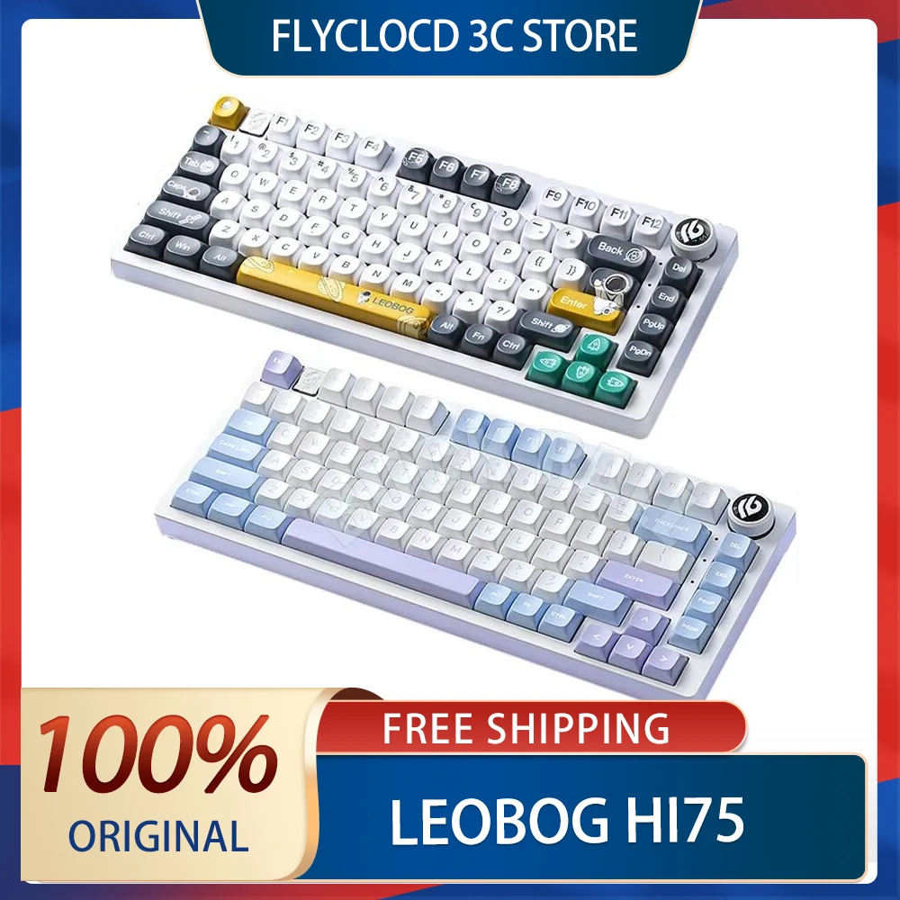 Leobog Hi75 Mechanical Keyboard Wired Keyboards Gaming Keyboard Customization 81 Keys 75% Gasket Custom RGB Gamer Keyboards