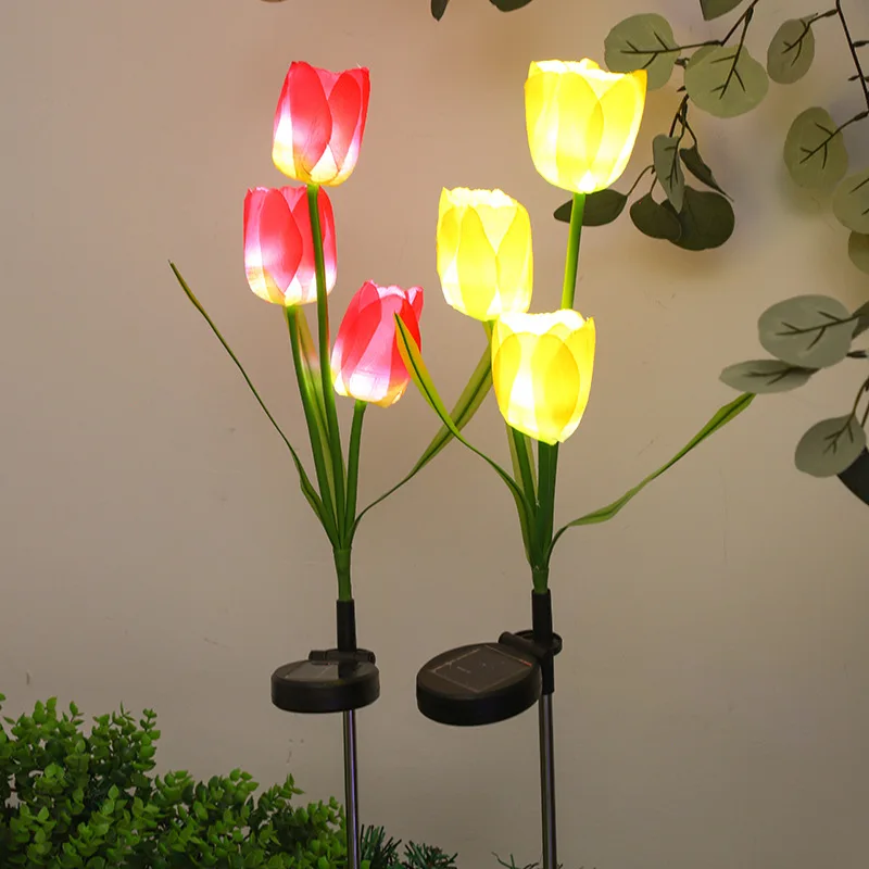

Tulip LED Garden Lights Yard Decoration Lamp Unique Outdoor Landscape Lighting For Garden Pathway Lawn Stake Lights