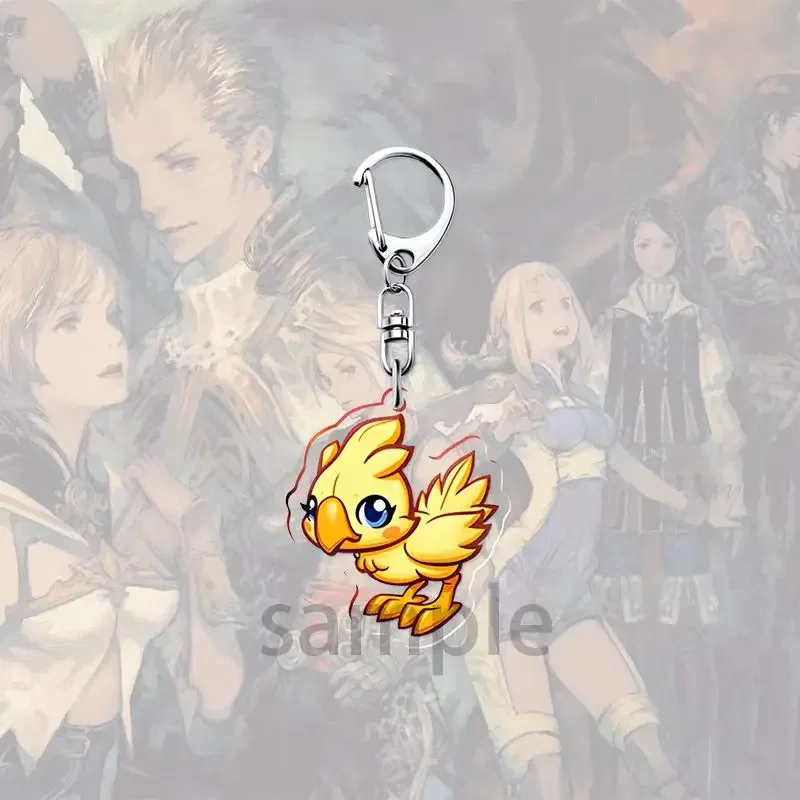 Hot Anime Final Fantasy Keychain Kagura Nana Inugami Korone Shirakami Fubuki Cosplay Anime Figures Key Chain Gift for Otaku Fans