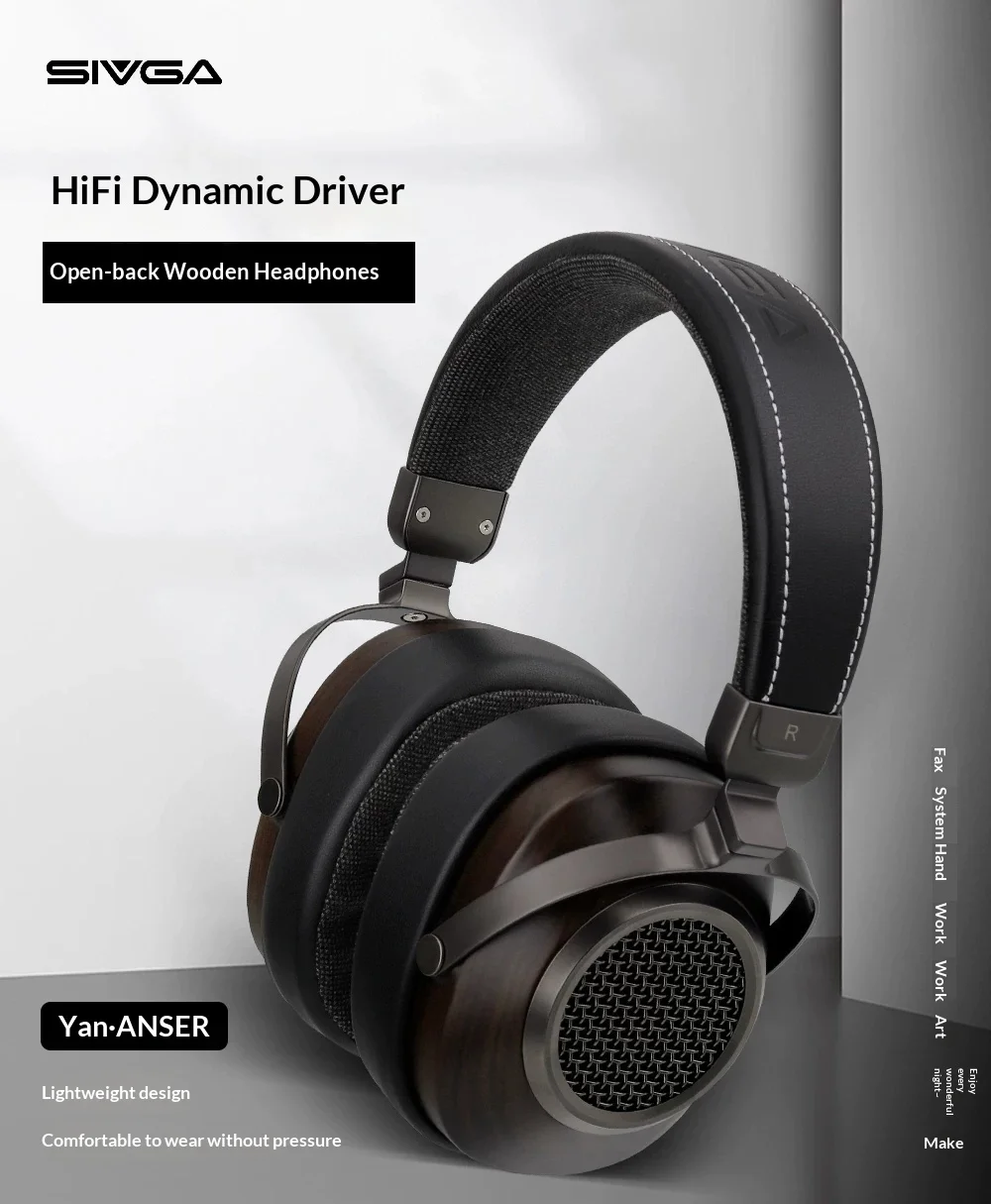 SIVGA ANSER Wired Headset 50MM Moving Coil Horn Esports Headset NdFeB Magnet With High Magnetic Energy Level Light Weight Gifts