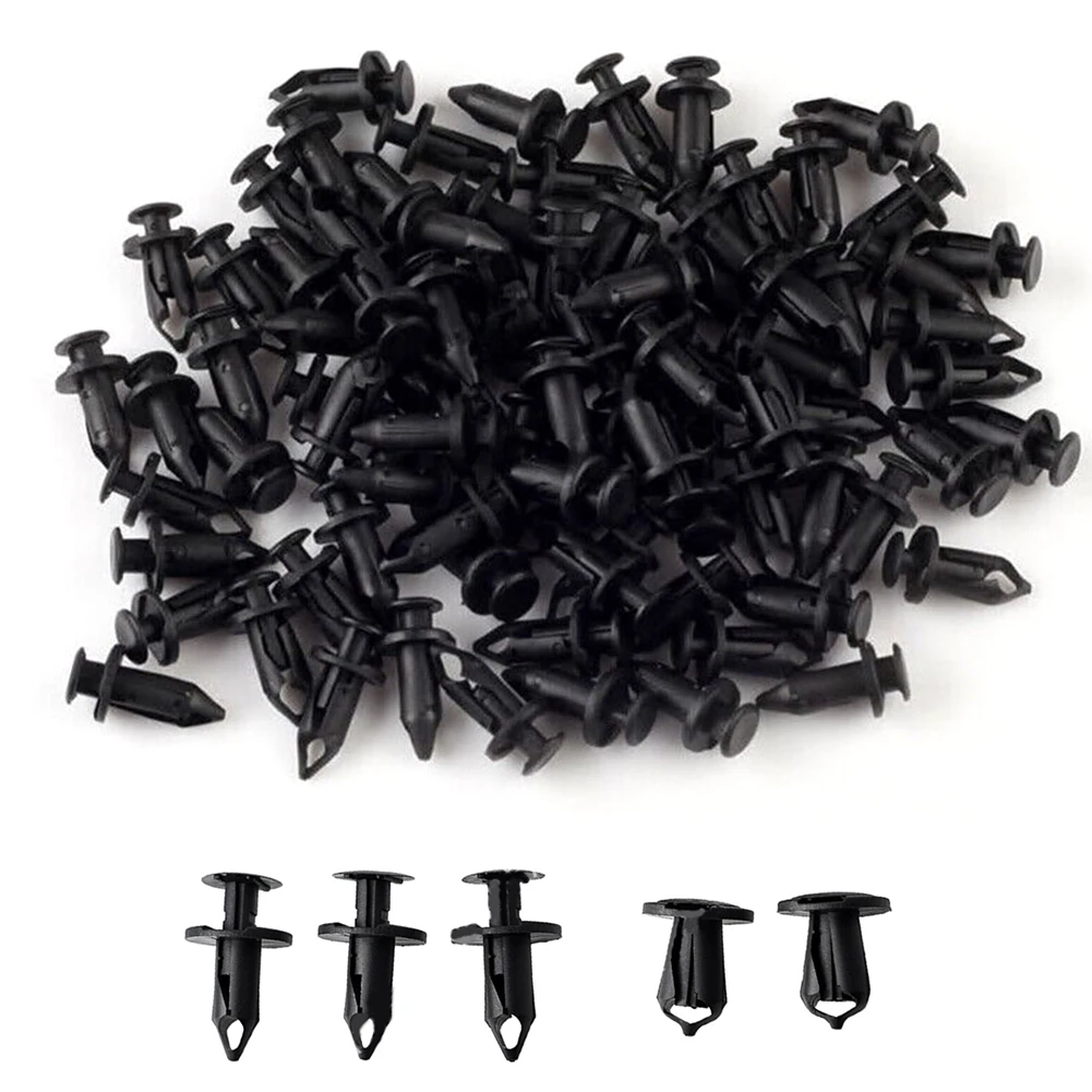 100× Plastic Practical To Use Brand New Plug Kit Trim Panel Correct Connector Direct Installation Fastener Clips