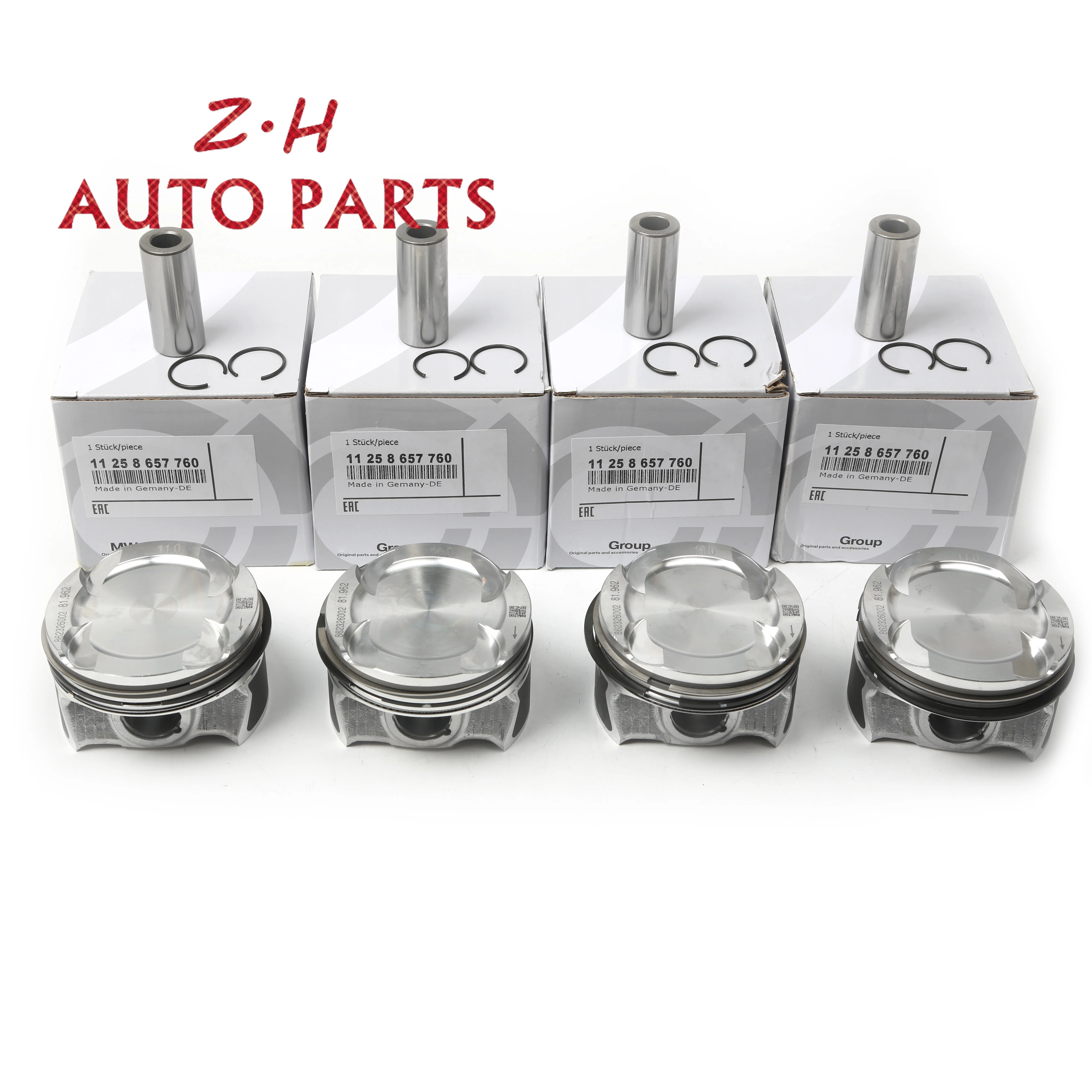 For BMW F20 F22 F23 F36 F33 F32 G30 B48 B20A Mini F55 F56 F57 F31 B48 A20A F34 B48 B20C 4Pcs 2.0T Engine Piston & Rings Assembly