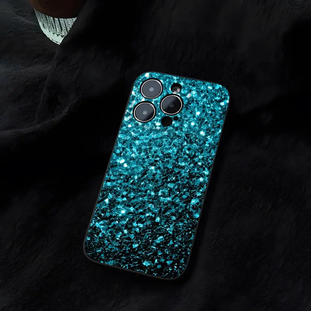 Rainbow GLITTER SPARKLES Funda for iphone 14 16 13 11 15ProMax 12 Pro Max Mini Xr Xs X 7 Plus Covers