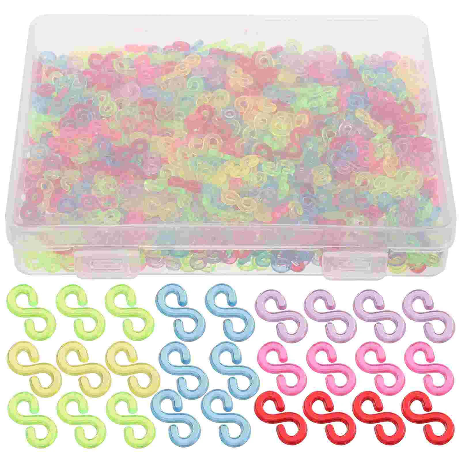 

1000pcs Rubber Band Connectors Loom Bracelet Hooks Clasps Handcrafts DIY Making Accessories Rubber Band Loom Clips