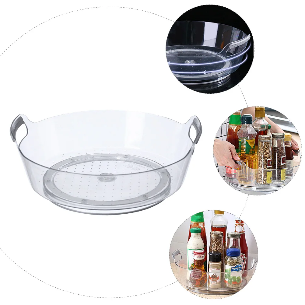 

Rotating Spice Rack Premium Plastic 360° Turntable Seasoning Storage Shelf Kitchen Organizer For Bottles Jars Oil Cans Peelers