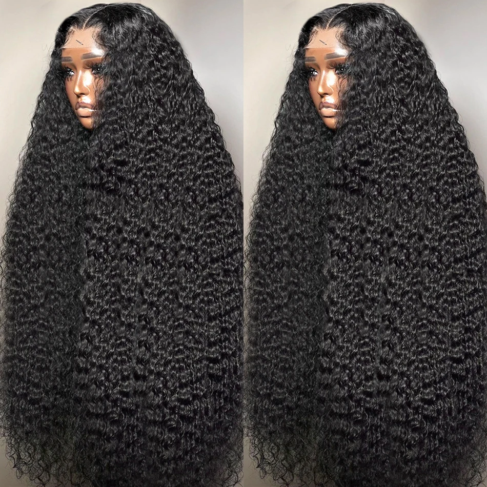 Luvin HD Transparent 250% 40 Inch Deep Wave 13x6 Lace Frontal Wig Human Hair Preplucked 13x4 Lace Front Wig For Women