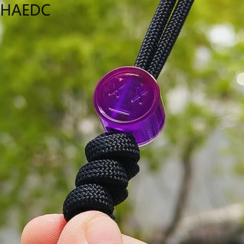 HAEDC Smiling Resin Paaacord EDC Backpack Pendant DIY Bracelet Necklace Pendant