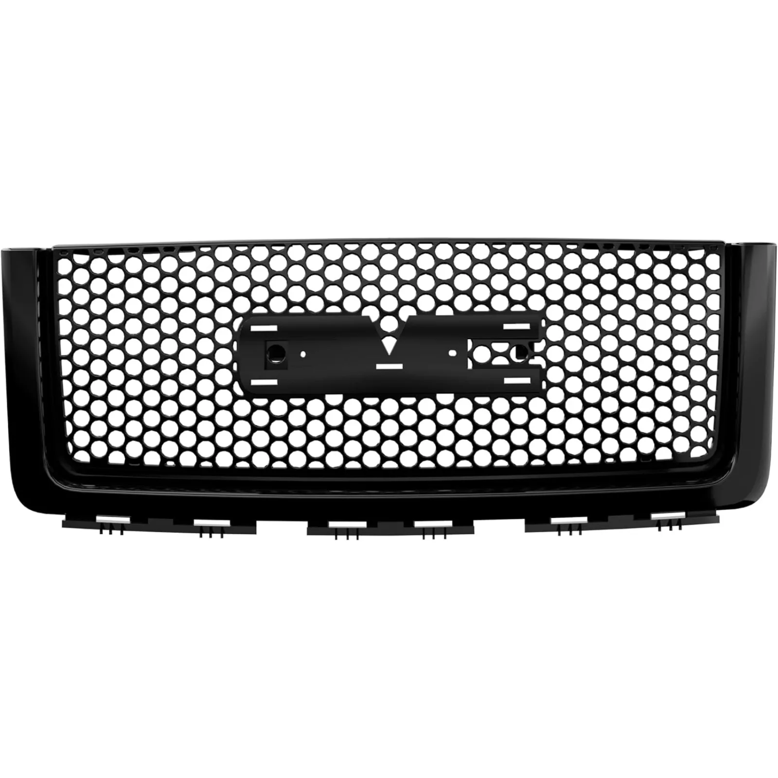 US  Round Hole Mesh Style Front Grille|Compatible With 2007-2013 GMC Sierra 1500|8720721|Piano Black|Front Hood Bumper Grille