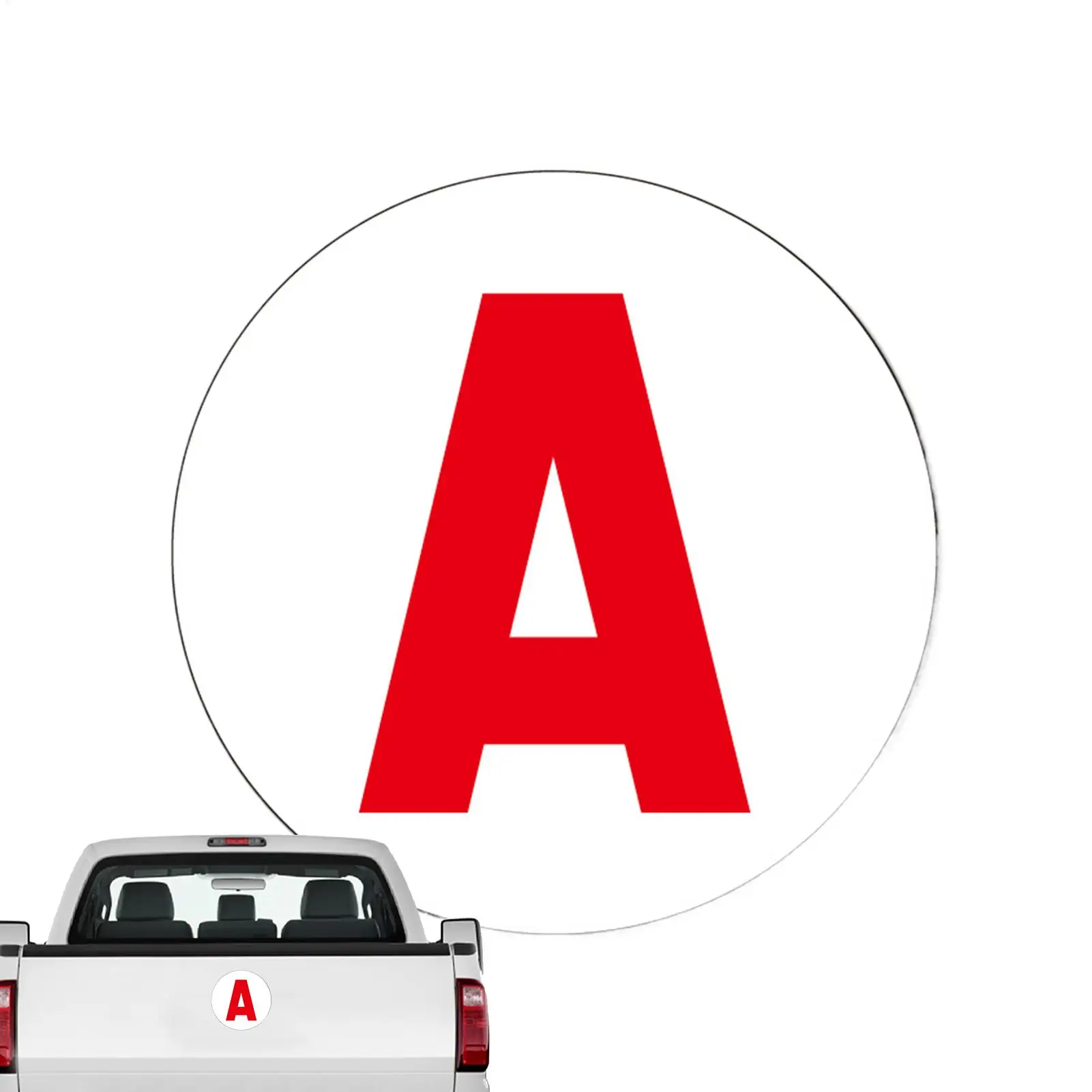 Magnetic Driver Decal Letter A French Trainee Car Sticker Waterproof Removable Bumper Automotive Sticker For Teens Adult Vehicle