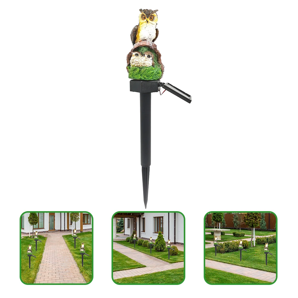 

Solar Garden Lights Resin Plastic Weather Resistant Warm Night Light Easy Install Solar Stake Lamp Lawn Yard Decoration Outdoor