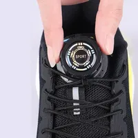 New No Tie Shoelace Automatic Shoelaces Without Ties Black White Swivel Buckle Shoe Laces Thick Rope Sneakers Easy Installation