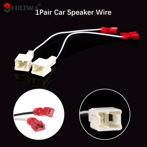 Imagen 2 del producto Adaptador de arnés de cables para altavoz delantero de coche, conector de Cable de cableado para altavoz de la serie Nissan Renault, 1 par