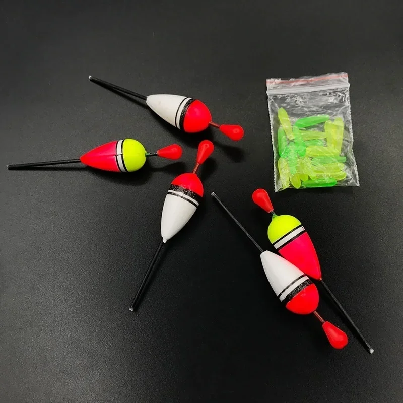 1 Set (15Pcs) Vertical Buoy Sea Fishing Floats Assorted Size for Most Type of Angling Aquarium Fish Catching