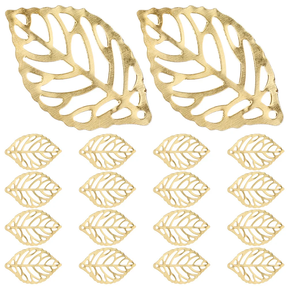 

200Pcs Gold Plated Hollow Leaf Charms Lightweight DIY Jewelry Making Pendants Earrings Necklace Hair Clip Pendants for Jewelry