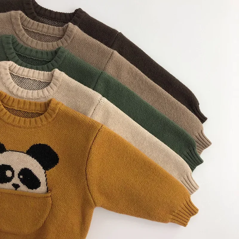 BARDIBESS Kids Clothes Sweaters Cartoon Boys Knitwear Korean Style Children Pullover Outwear