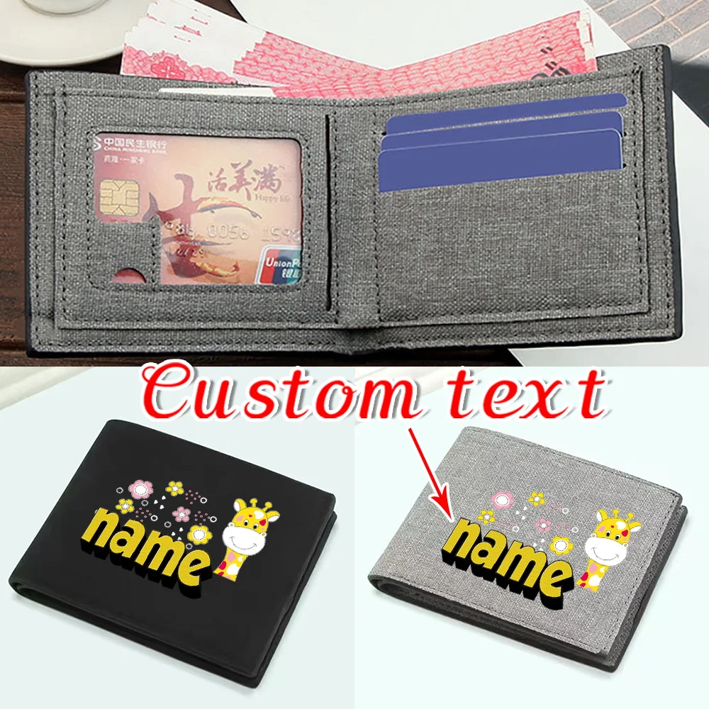 

Personalized Customized Name Wallet ID Card Bank Card Multifunctional Storage Bag High-quality and Durable Wallet