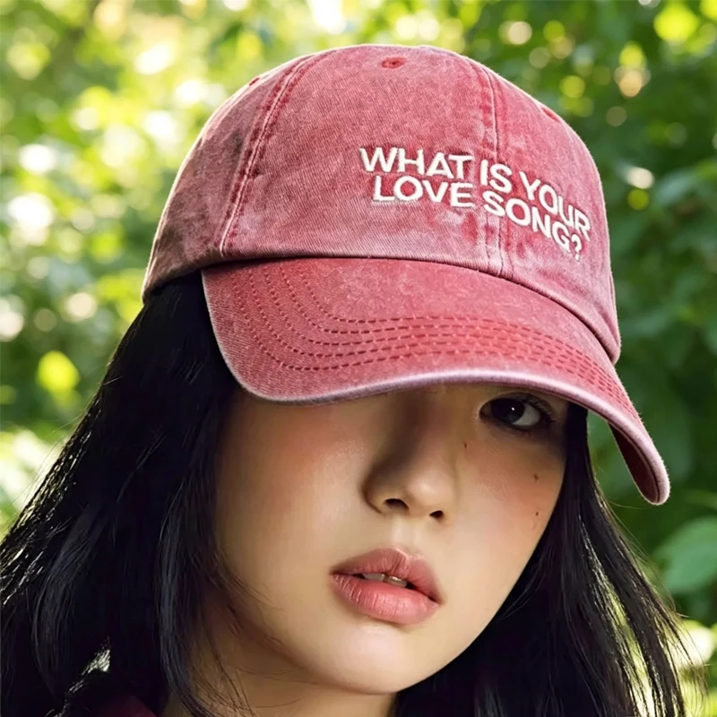 New Kpop What Is Your Love Song Same/. Knitted Embroidery Cap World /*Tour Concert Cap Fashion Women Men Outdoor Baseball Caps