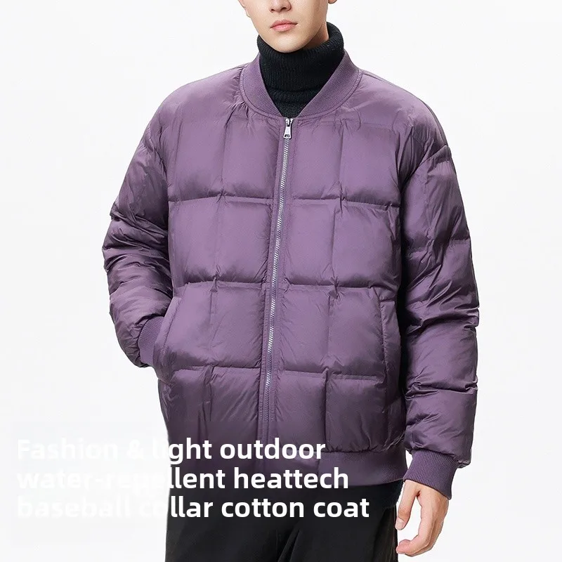 

Легкая хлопковая куртка для мужчин с воротником-стойкой, зимний летный костюм, теплая верхняя одежда с наполнителем из полиэстера
