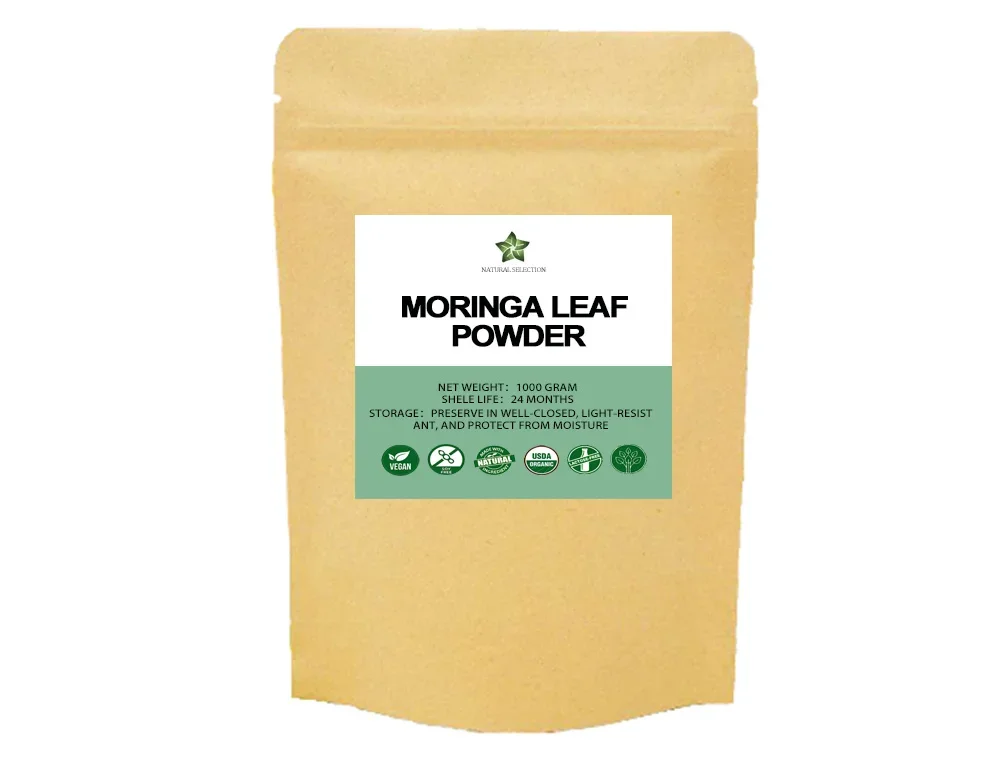 Moringa Leaf, alta qualidade, 100%, frete grátis, 100g-1000g