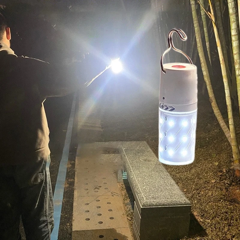 

Портативные уличные фонари для кемпинга, USB аккумуляторная лампа, светодиодная аварийная лампа с крючком, аварийные ночные огни для кемпинга, рыбалки