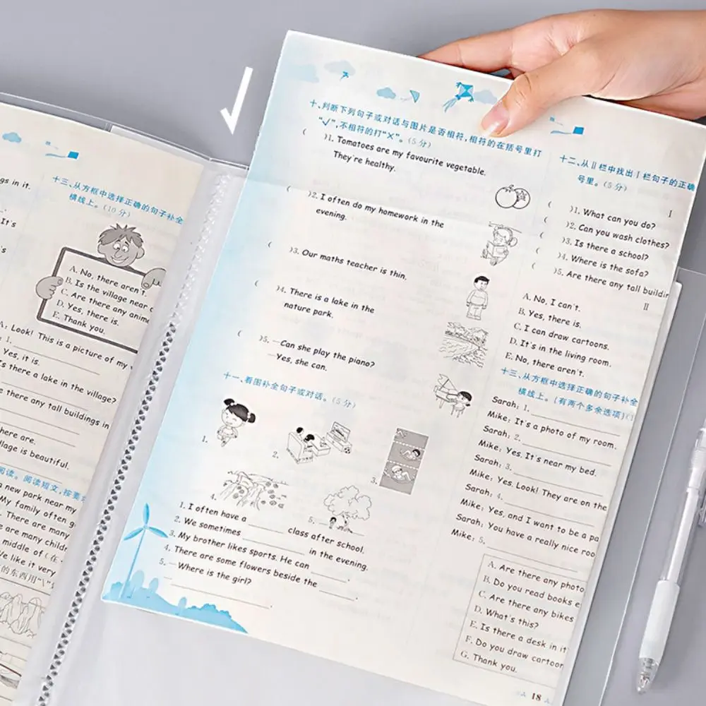 Carpeta de archivos A4 de gran capacidad, organizador de papel transparente a prueba de polvo, resistente al agua, contenedor de documentos de