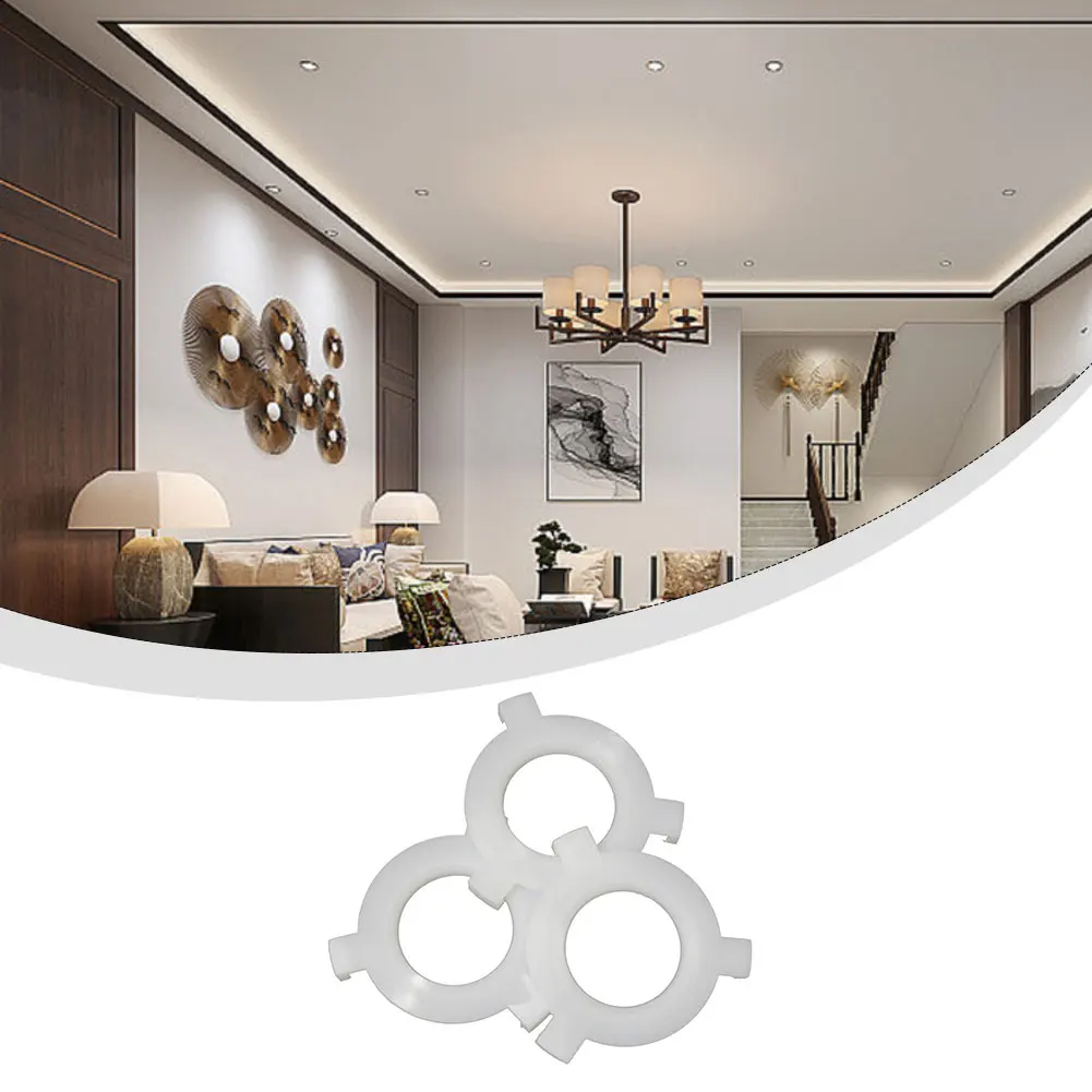 White Plastic E27 to E14 Lamp Base Adapter Ring 5 Piece Pack for Easy Lampshade Conversion Table Sconce Floor Lamp 29mm 49mm