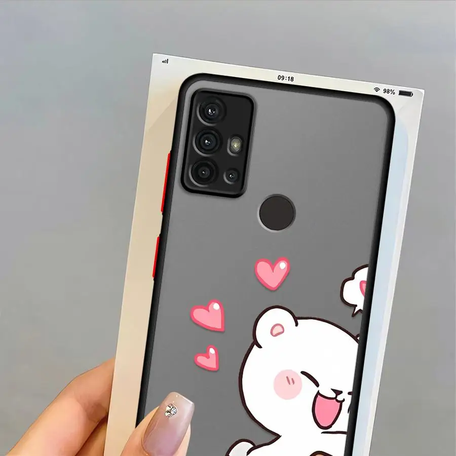 Casing Ponsel untuk Samsung Galaxy A03 A20 A13 A11 A15 A30 A12 A16 A06 A02 A05 A50 Sampul Lembut Kartun Menyenangkan Pasangan Cocok