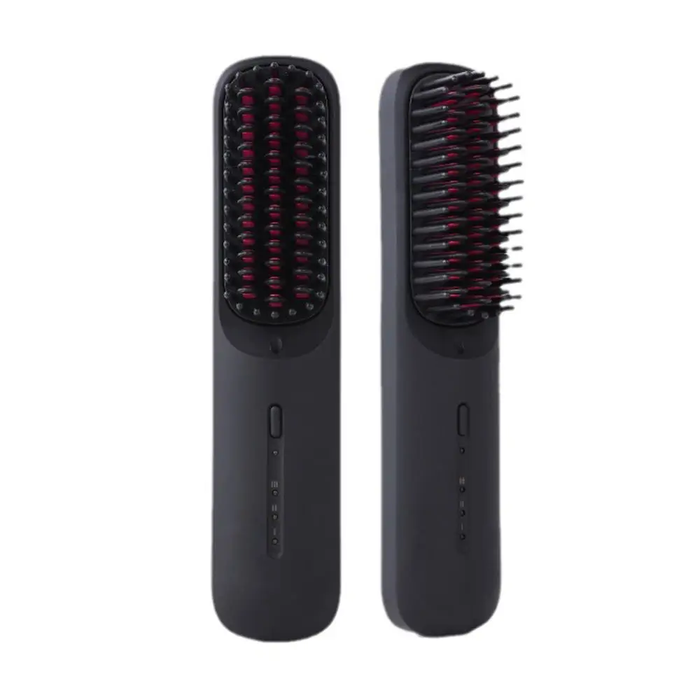 

Беспроводной выпрямитель для волос, портативная щетка для выпрямления, 3 гребня, быстрый нагрев, электрическая Горячая расческа, Мини прямые вьющиеся нагревательные гребни