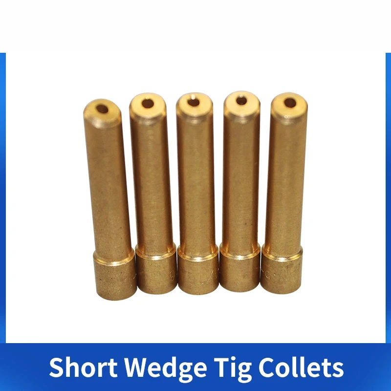 10PCS Wedge Tig Tungsten Electrode Collet 1.0MM  1.6MM 2.4MM 3.2MM Length Argon Welding Consumable For WP17/18/26 Torch