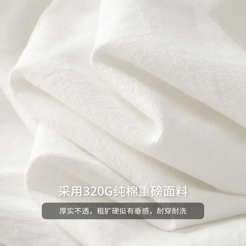 11.2 أوقية الوزن الثقيل الخريف طويلة الأكمام تي شيرت للرجال 100% القطن عادي قميص س الرقبة بلوزات بيضاء المتضخم ملابس للرجال