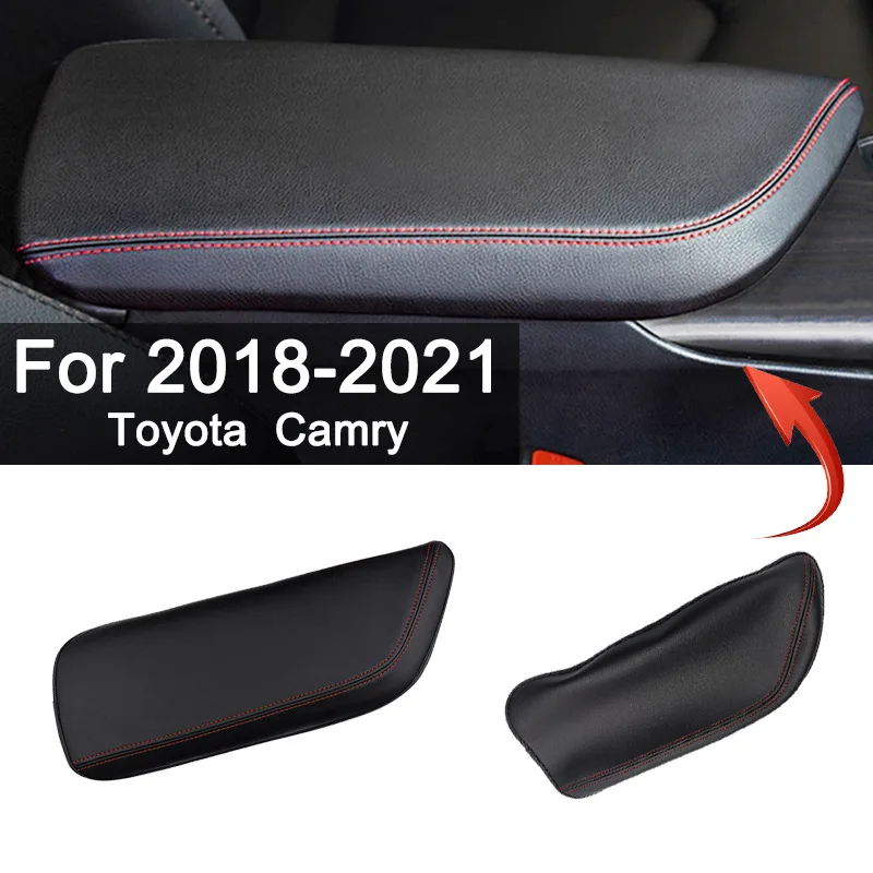 

Кожаный чехол на центральный подлокотник для Toyota Camry 2018-2021 — защитный рукав премиум-класса, прочные аксессуары для салона автомобиля 2019