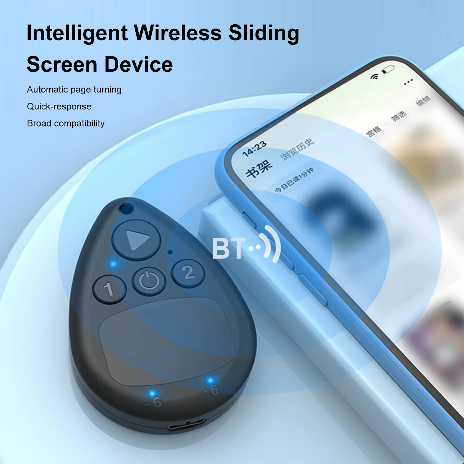 

Bluetooth Mode Wireless Automatic Clicker Silent & Adjustable Speed Phone Screen Auto Clicker Portable Remotel Clicker for Phone