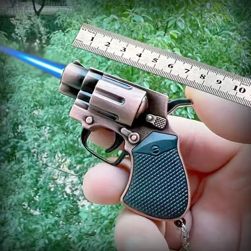 

Mini Metal Windproof Dual Flame Lighter Refillable Gas Open Flame Lighter Outdoor Smoking Accessories Tool Men's Gift