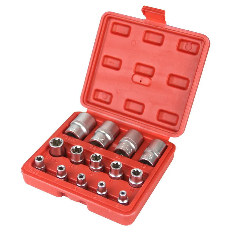 Twelve Point Socket Set Pattern Socket Combination Tool E-type 6-angle 1/2 M Sleeve 3/8 Special-shaped Sleeve 1/4