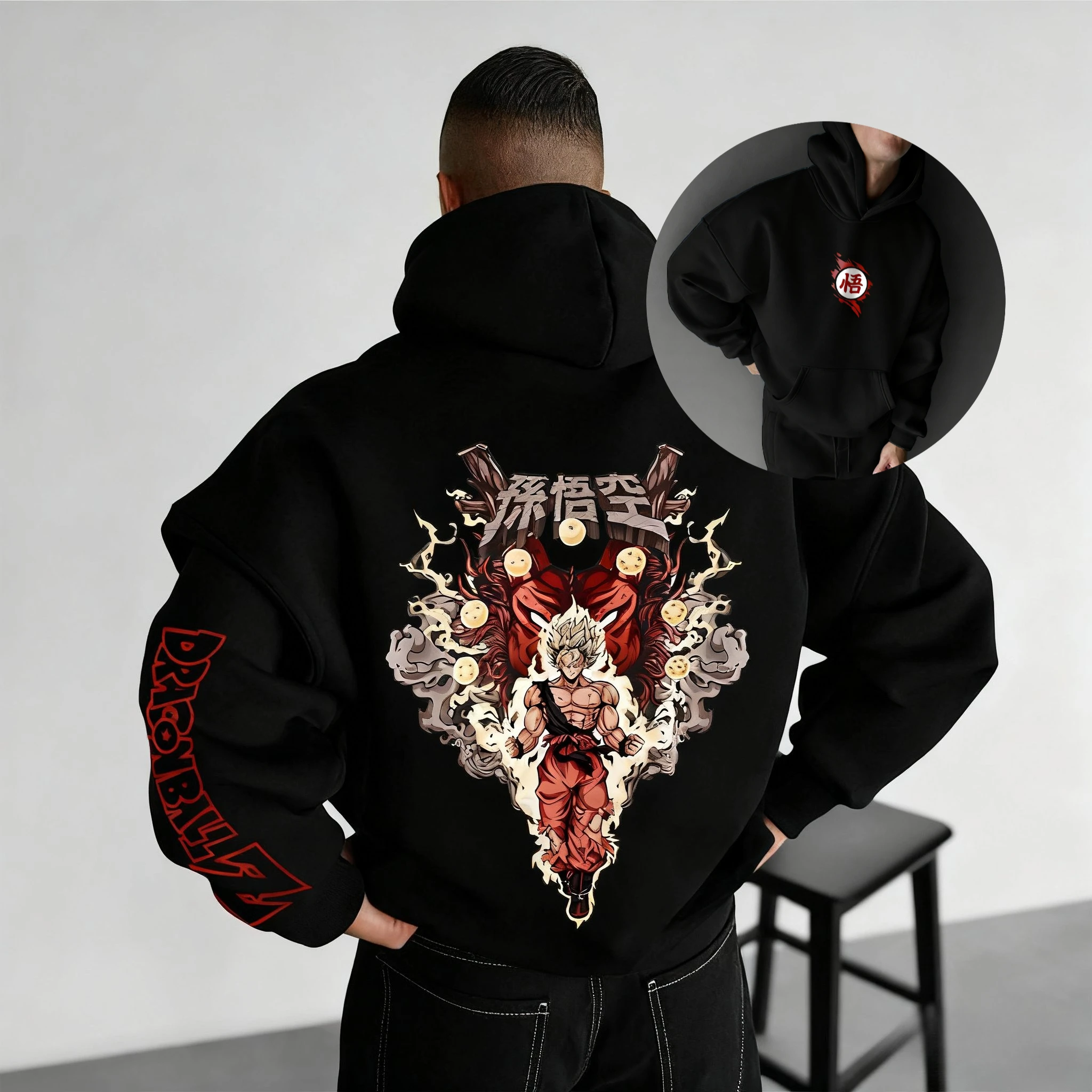 

2025 Autumn and Winter Hot-selling New Animation Dragon Ball 3D Printing Pattern Hooded Sweater Outdoor Casual Fashion Hoodie