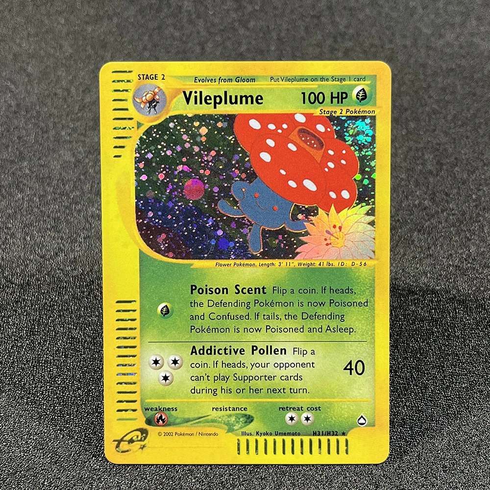 Pokémon Flash Card Aquapolis (AQ) Tyranitar Magneton Vileplume Psyduck Espeon Zapdos Foil TCG Cards Game Collection PTCG F PROXY