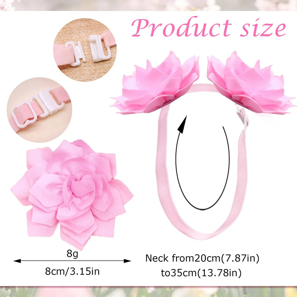 Lazos flor ajustables para perros – Accesorio fiesta - imagen 2