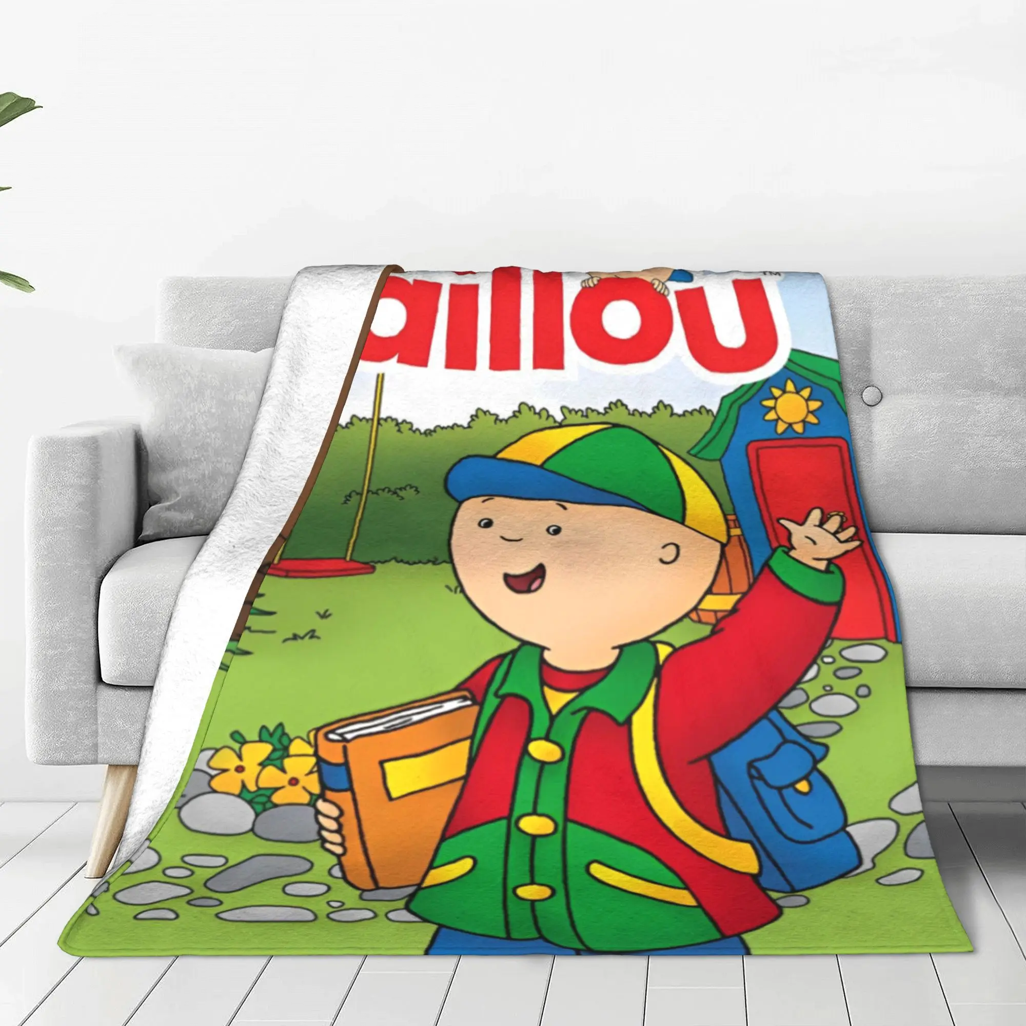 Caillou Animation Cartoon Blankets Anime Family Fuzzy Novelty Soft Throw Blanket for Coverlet Textile Decor Office